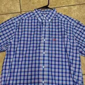 Ariat pro series blue plaid button shirt
